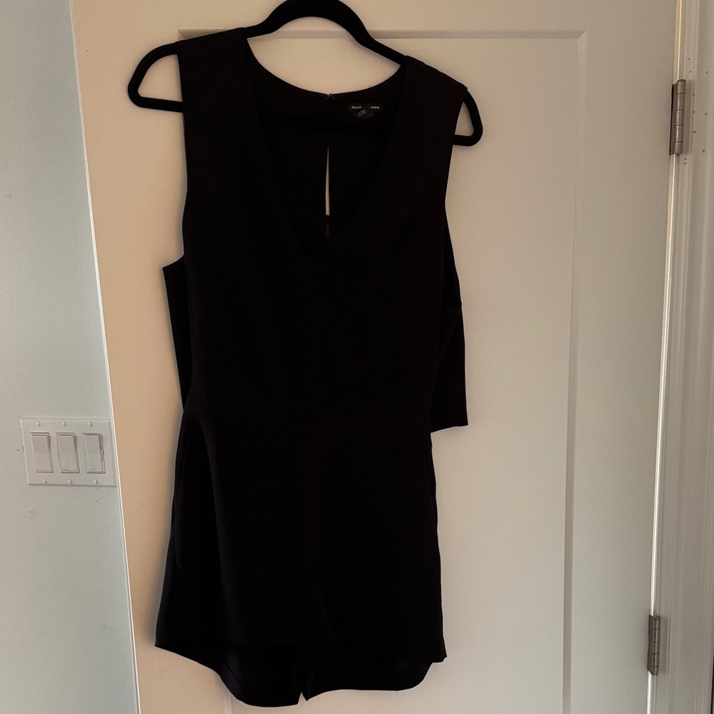 Club Monaco Black V-Neck Romper